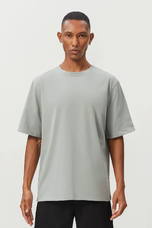 Victory T-Shirt - Rhino Grey Elegant Men's Cashmere