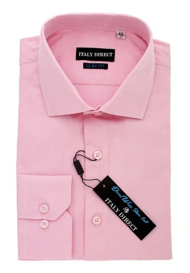 Pink Slim Fit Dress Shirt Sharp Men's Italian