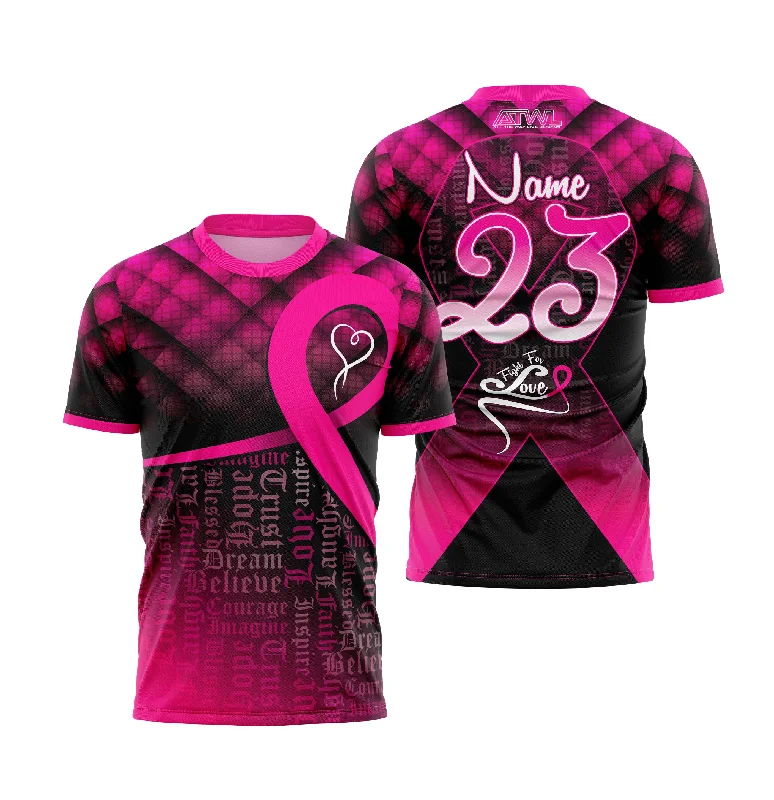 Fight For Love Cancer Awareness Mens Full Dye Jersey Bold Men's Statement