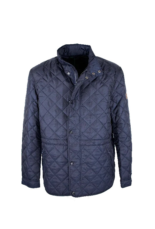 MJ002 - Men's Leiden Quilted Jacket - NAVY Casual Men's Loose