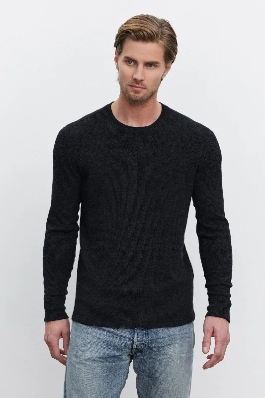 Velvet Tobias Brushed Thermal Crew / Black Artistic Men's Hand