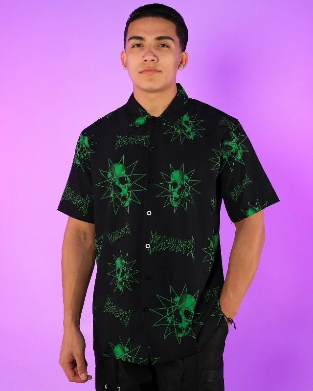 Skull Headbanger Hawaiian Shirt Hip Men's Urban