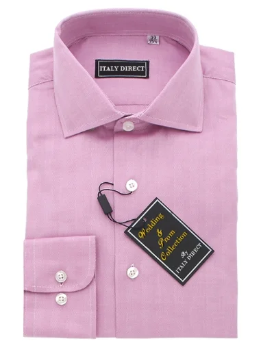 Pink Classic Fit Dress Shirt Monochromatic All