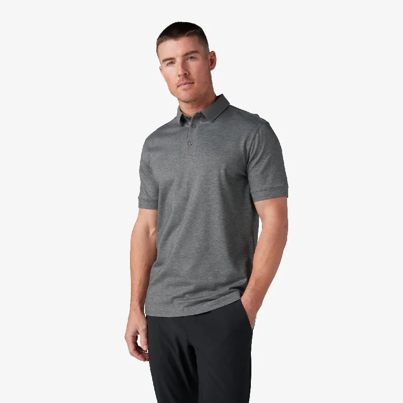 Mizzen+Main Kent Polo / Pewter Heather Earthy Men's Hemp