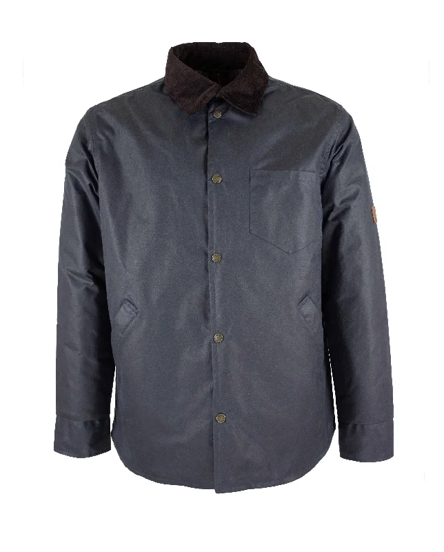 W26 - Men's Antique Wax Overshirt - NAVY Dapper Men's Bow