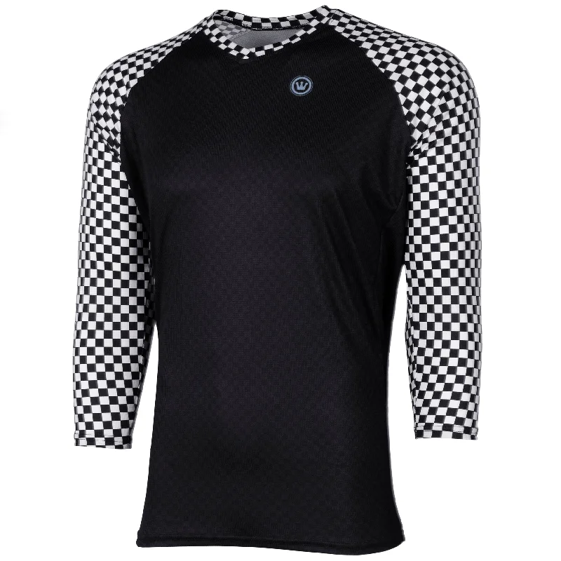 Men's Check Enduro 3/4 Sleeve MTB Jersey Polished Men's Silk