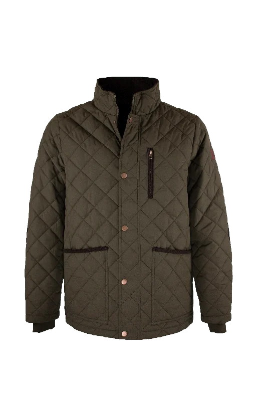 MJ003 - Men's Aron Quilted Jacket - OLIVE Sporty Men's Athleisure 