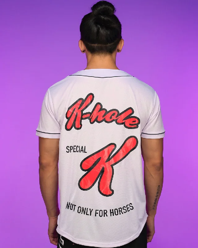 Special K-hole White Jersey Relaxed Men's Beach