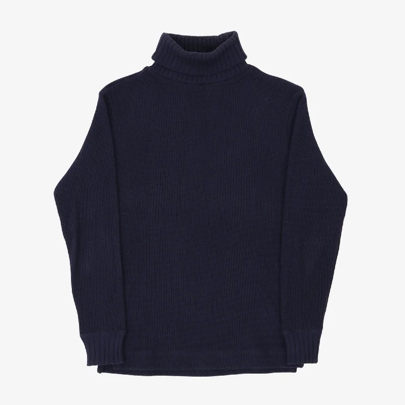 Waffle Knit Roll Neck Sweater Bold Men's Animal