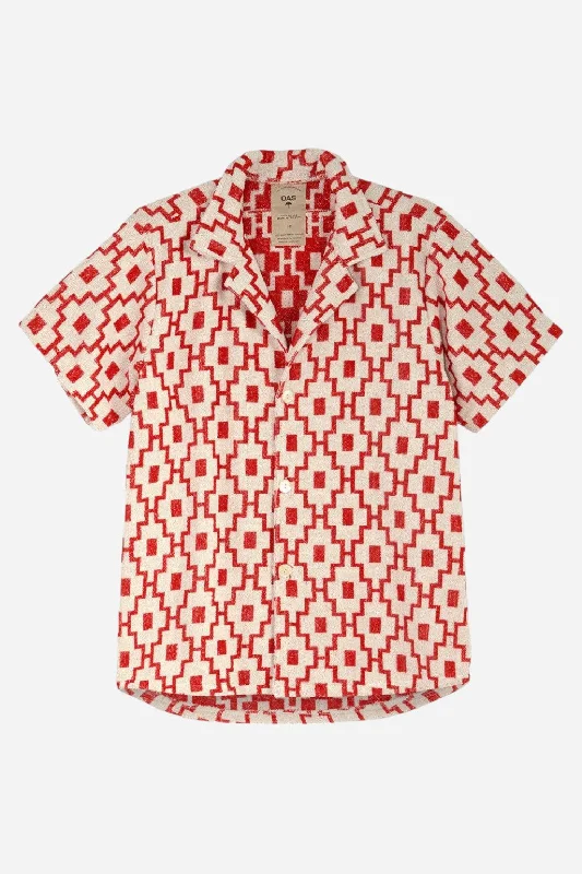 OAS White Machu Terry Shirt Refined Men's Hand