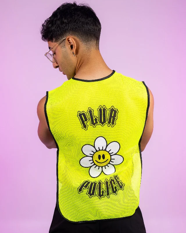 PLUR Police Mesh Vest Youthful Men's Pop