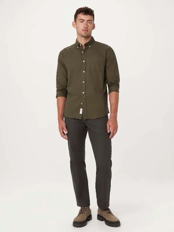 The Jasper Oxford Shirt in Rosin Edgy Men's Punk