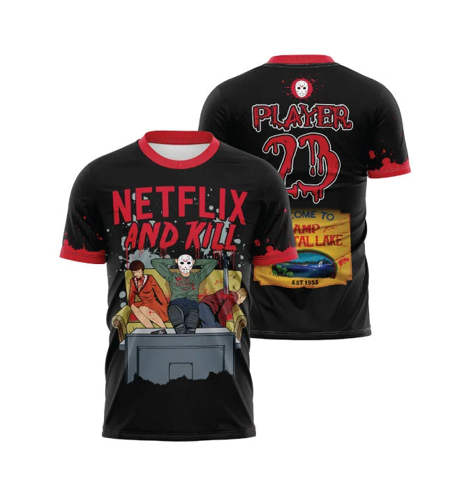 Netflix & Kill Mens Full Dye Jersey Modern Men's Geometric