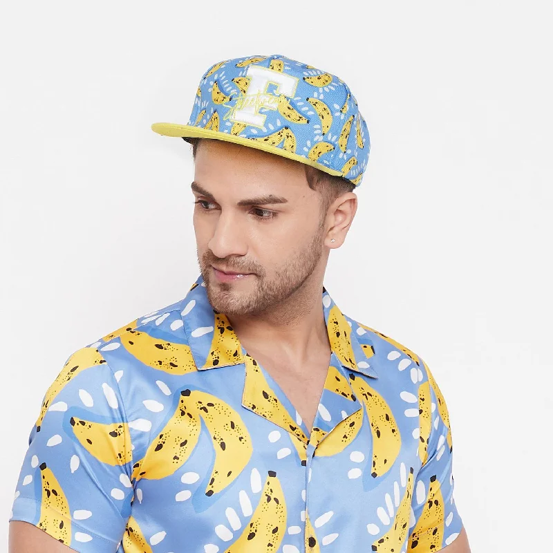 Tropical Banana Embroidered Snapback Cap Refined Men's Velvet