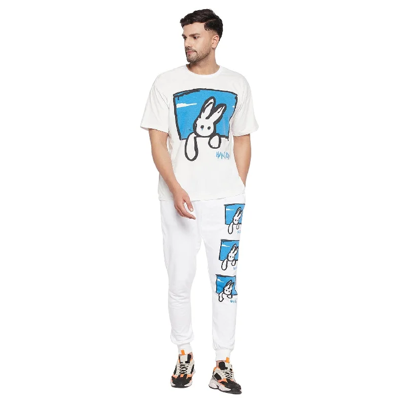 Hang On Tshirt and Trackpants Clothing Set Casual Men's Short