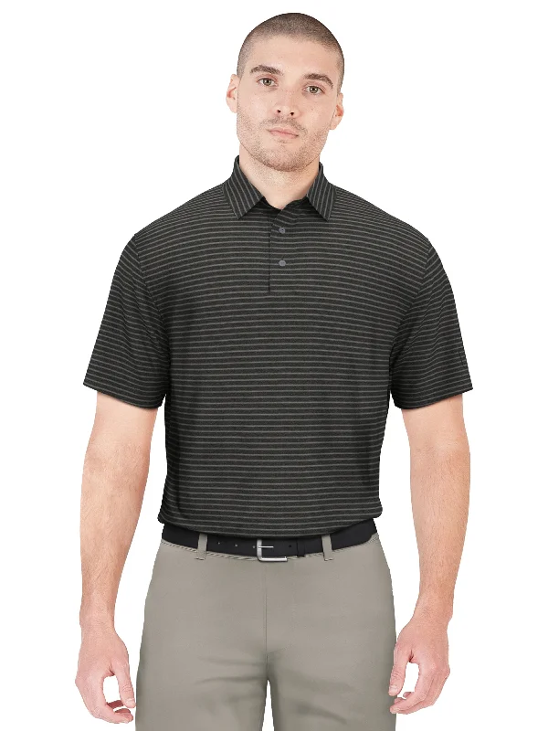 Men's Heather Feeder Stripe Golf Polo Earthy Men's Sustainable 