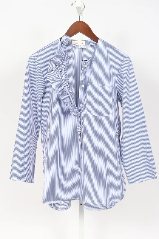 Brooke Shirt - Blue/White Stripe Earthy Men's Sustainable 