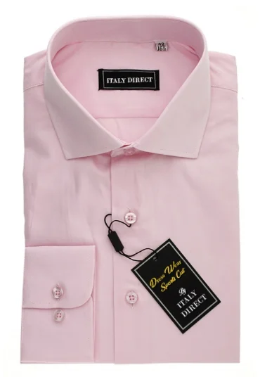 Light Pink Sport Fit Dress Shirt Unique Men's Patch