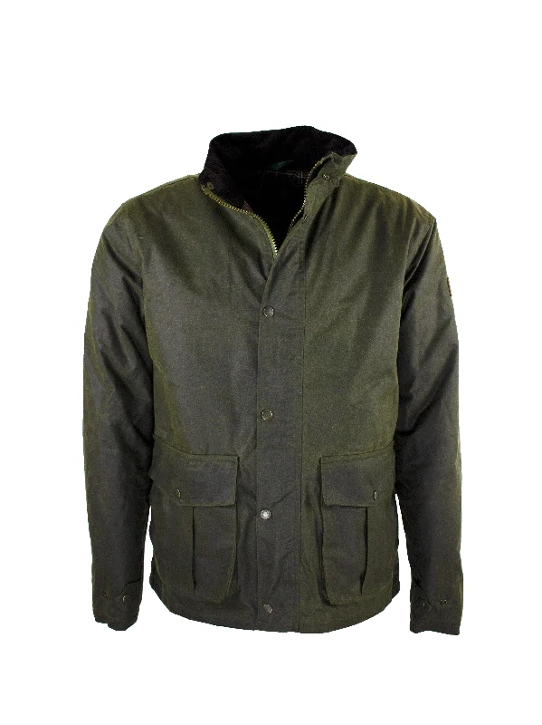 W50 - Men's Kendal Antiquity Wax Jacket - GREEN Sleek Men's Contemporary 