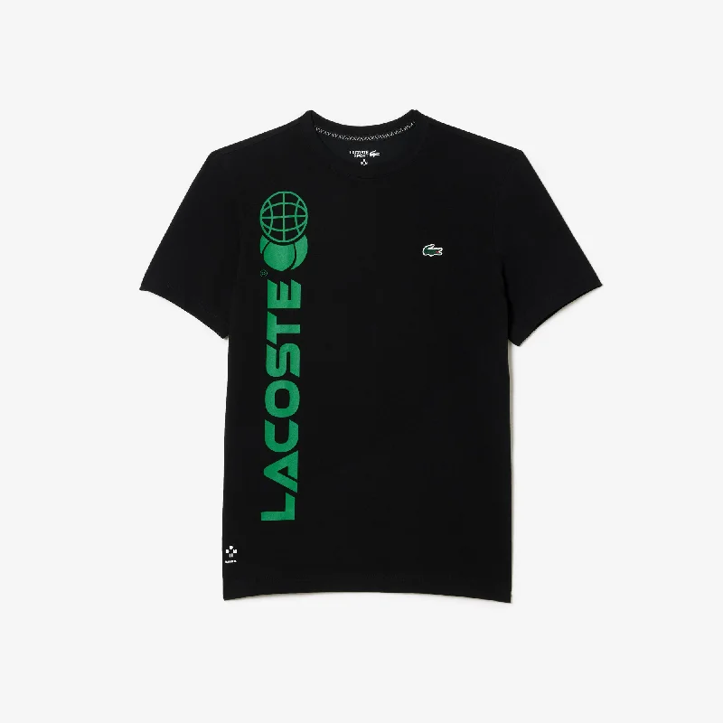 Men's Lacoste Tennis x Daniil Medvedev Regular Fit T-Shirt Black Casual Men's Loose