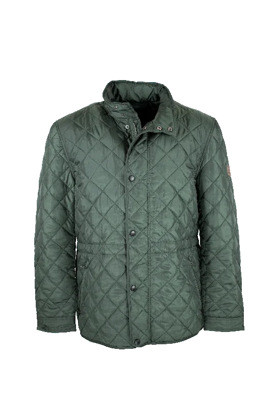 MJ002 - Men's Leiden Quilted Jacket - GREEN Dapper Men's 1920S