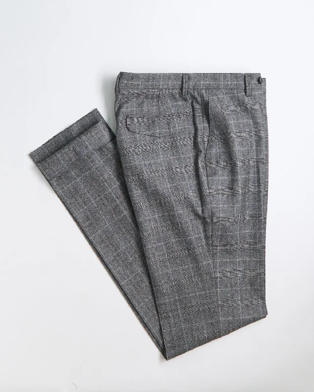 Sharkskin Glencheck Wool Trousers Vacation