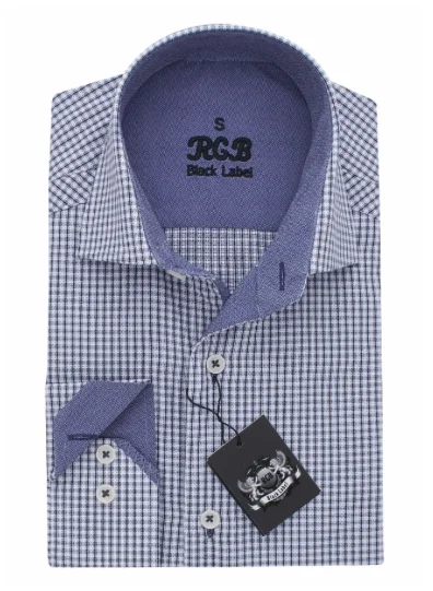 Blue Check RGB Sport Fit Casual Shirt Street