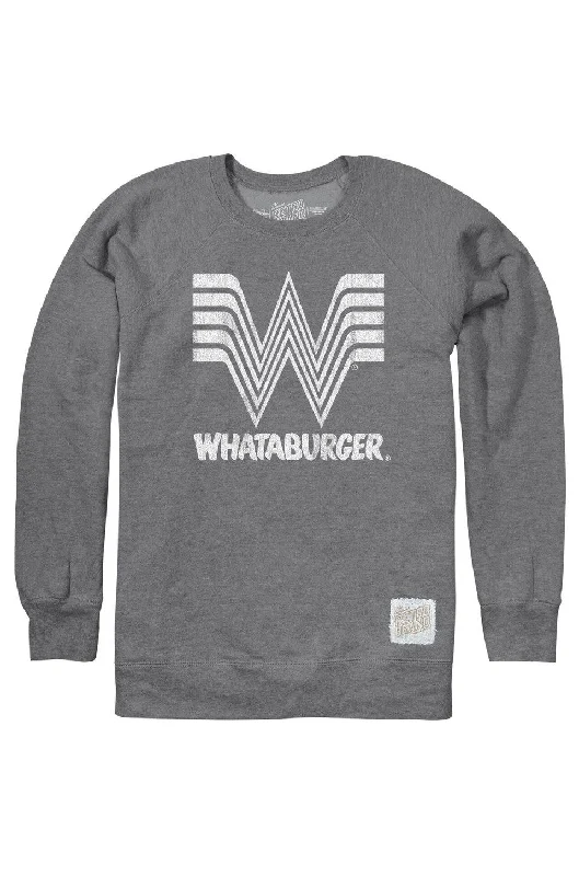 The Original Retro Brand Whataburger Long Sleeve Fleece In Heather Grey Confident Men's High