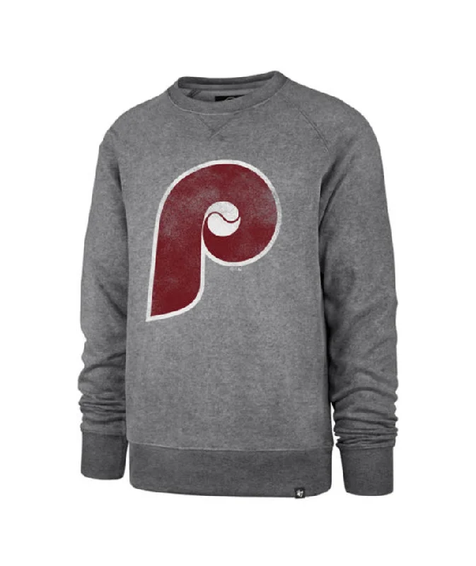 47Brand Philadelphia Phillies Cooperstown Retro Pullover Crew Minimalist Men's Casual 