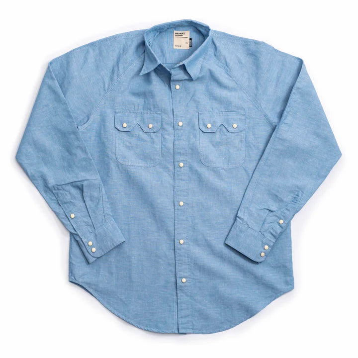 HEIMAT - Cotton Hemp Chambray - Trail Blue Bohemian Men's Free