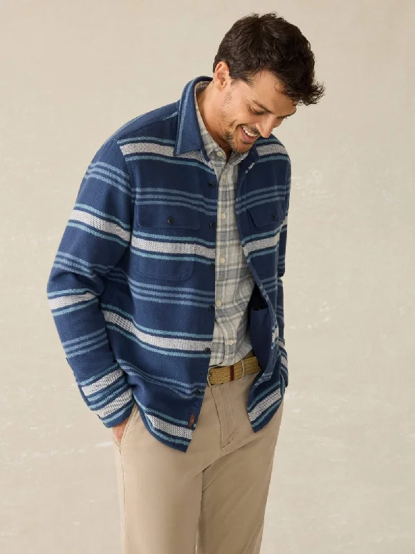 Faherty Wavebreaker Shirt / Winter Summit Stripe Dynamic Men's Glow