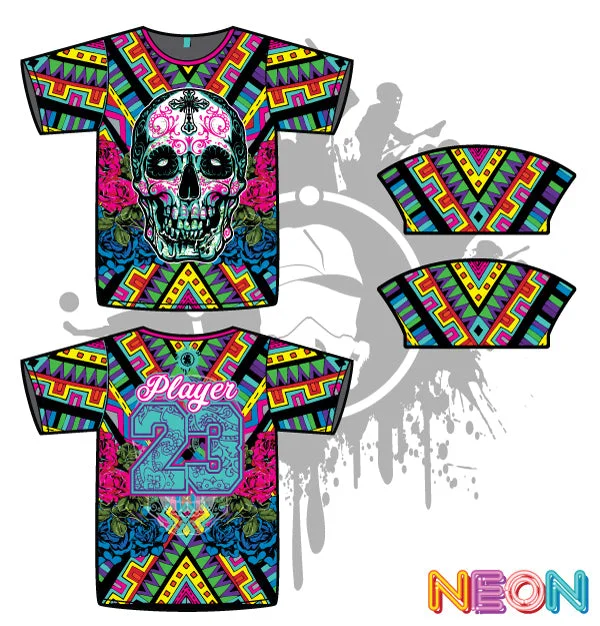 Tribal Skull Unisex Full Dye Jersey Business