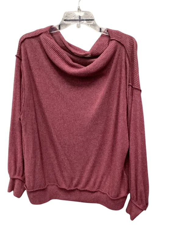 Top Long Sleeve By We The Free In Red, Size: Xs Tailored