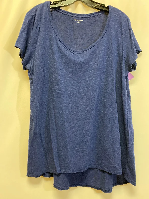 Blue Top Short Sleeve New Directions, Size M Streetwear Style