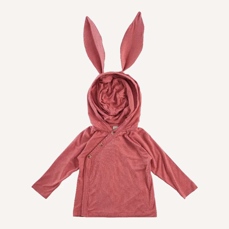 bunny wrap hoodie top | berry | bamboo Street