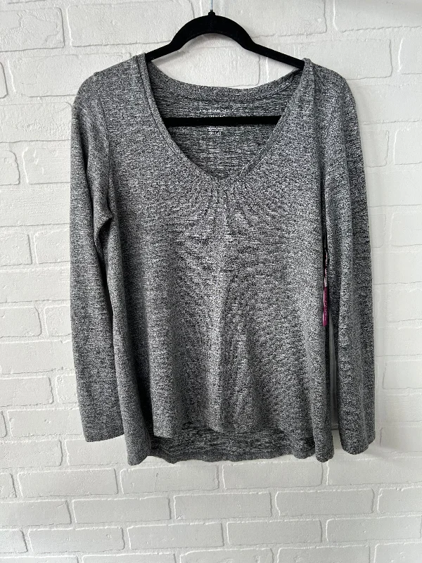 Top Long Sleeve By American Eagle In Grey, Size: L Cclassic Men's Tweed