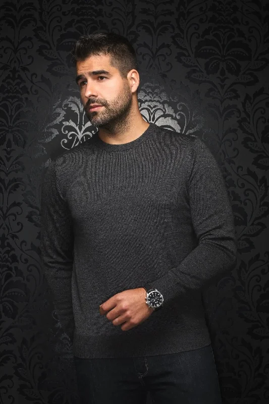 AU NOIR | Merino Wool Sweater | Marini Charcoal Organic