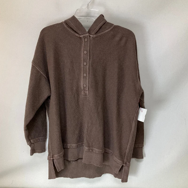 Top Long Sleeve By Aerie In Brown, Size: S Cozy Men's Sherpa