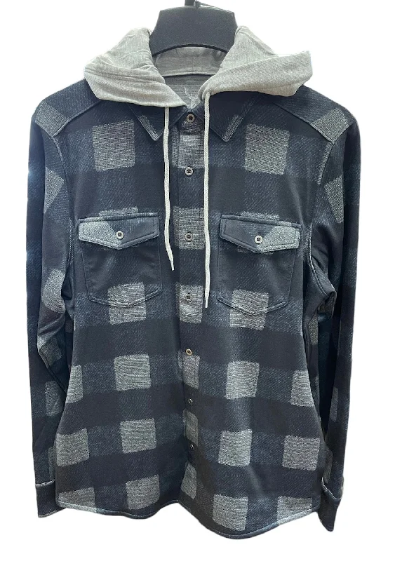 FLANNEL HOOD - INDIGO Masculine Men's Thick