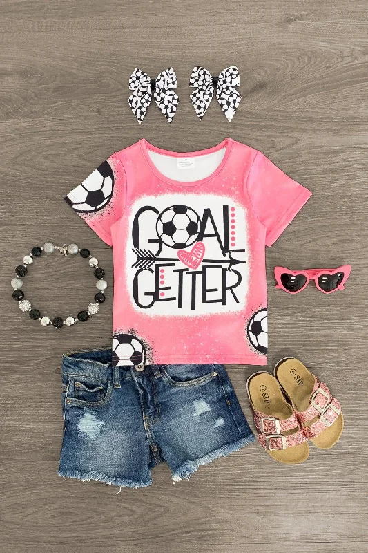 "Goal Getter" Pink Soccer Top Modern Men's 