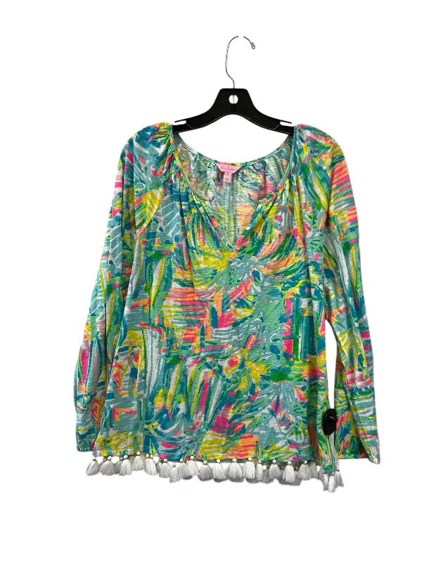 Top Long Sleeve By Lilly Pulitzer In Multi-colored, Size: M Earthy Men's Sustainable 