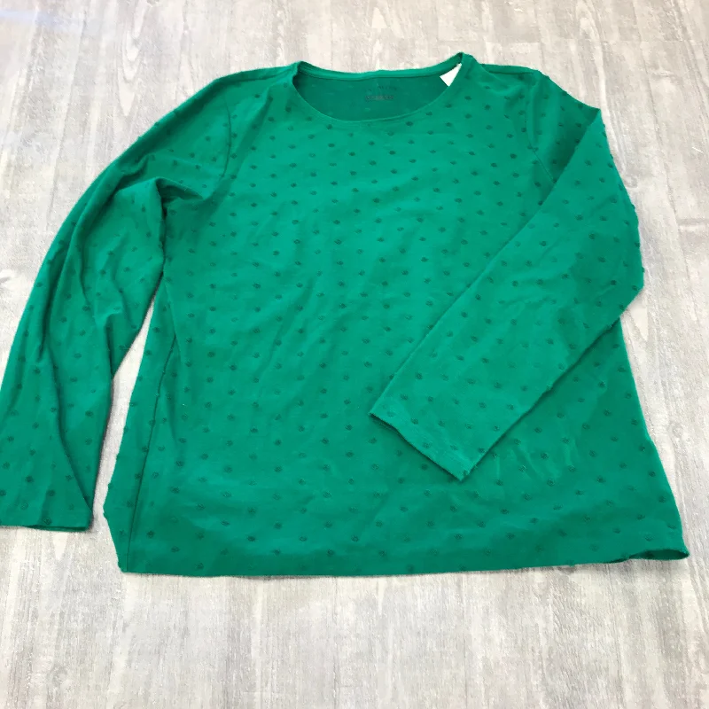 Top Long Sleeve By Talbots In Green, Size: L Refined Men's Velvet