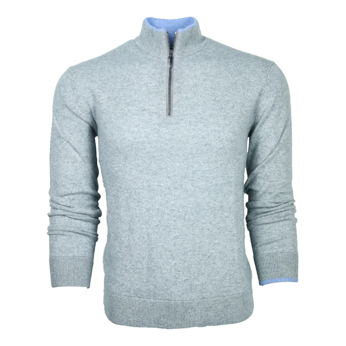 Sebonack Quarter-Zip Sweater (Light Grey Heather) Athletic Men's Compression