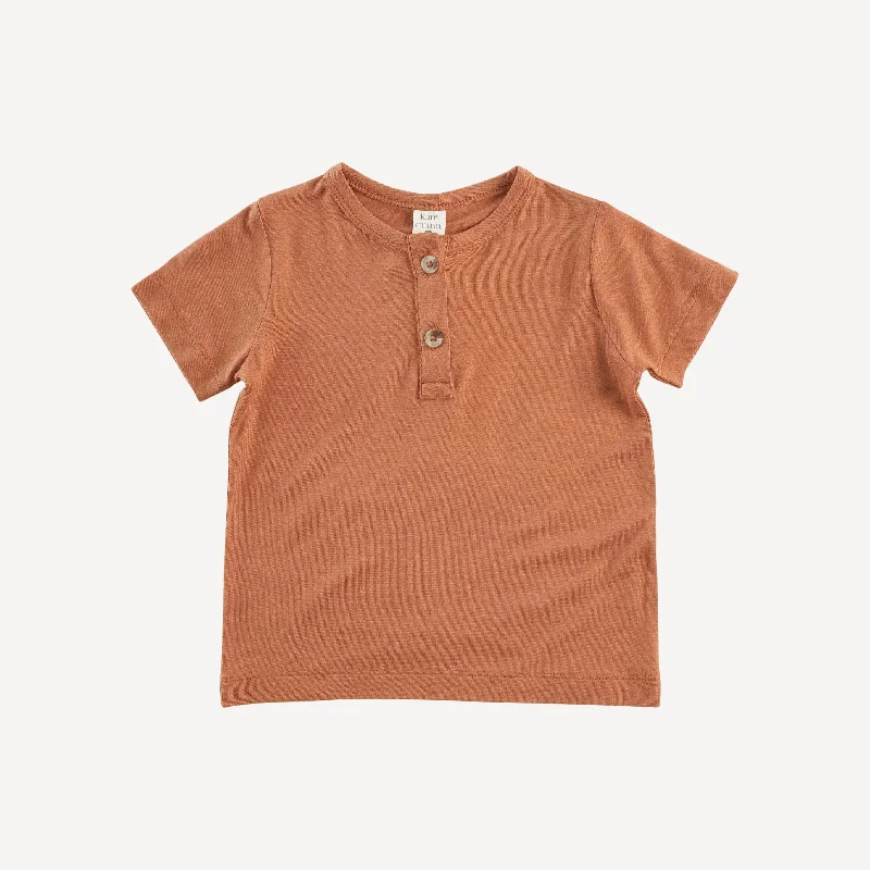 short sleeve basic henley tee | sierra | bamboo Athletic Men's High