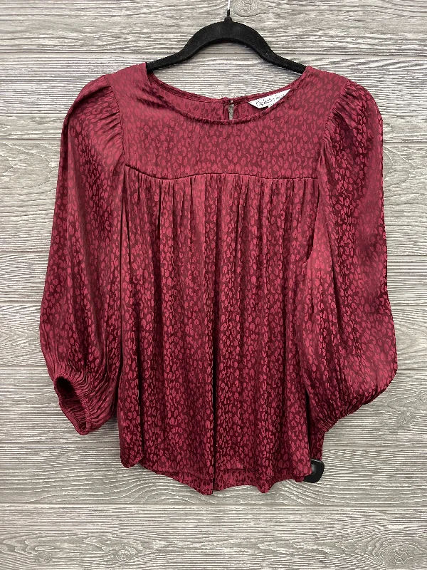 Top Long Sleeve By Ophelia Roe In Red, Size: S Unique Men's Patch