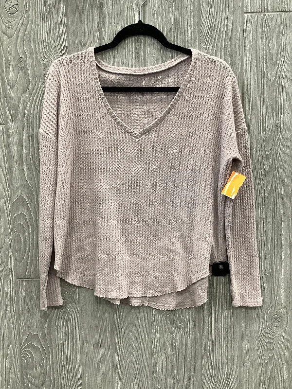 Top Long Sleeve By American Eagle In Purple, Size: S Earthy Men's Hemp