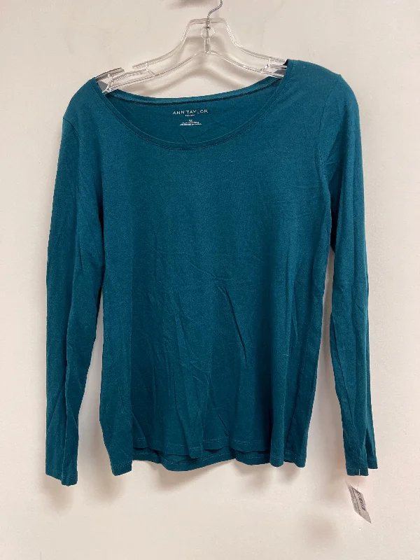 Top Long Sleeve By Ann Taylor In Blue, Size: M Sophisticated Men's 