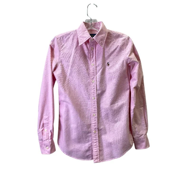 Top Ls Basic By Ralph Lauren Blue Label In Pink, Size:Xs Casual Men's Loose