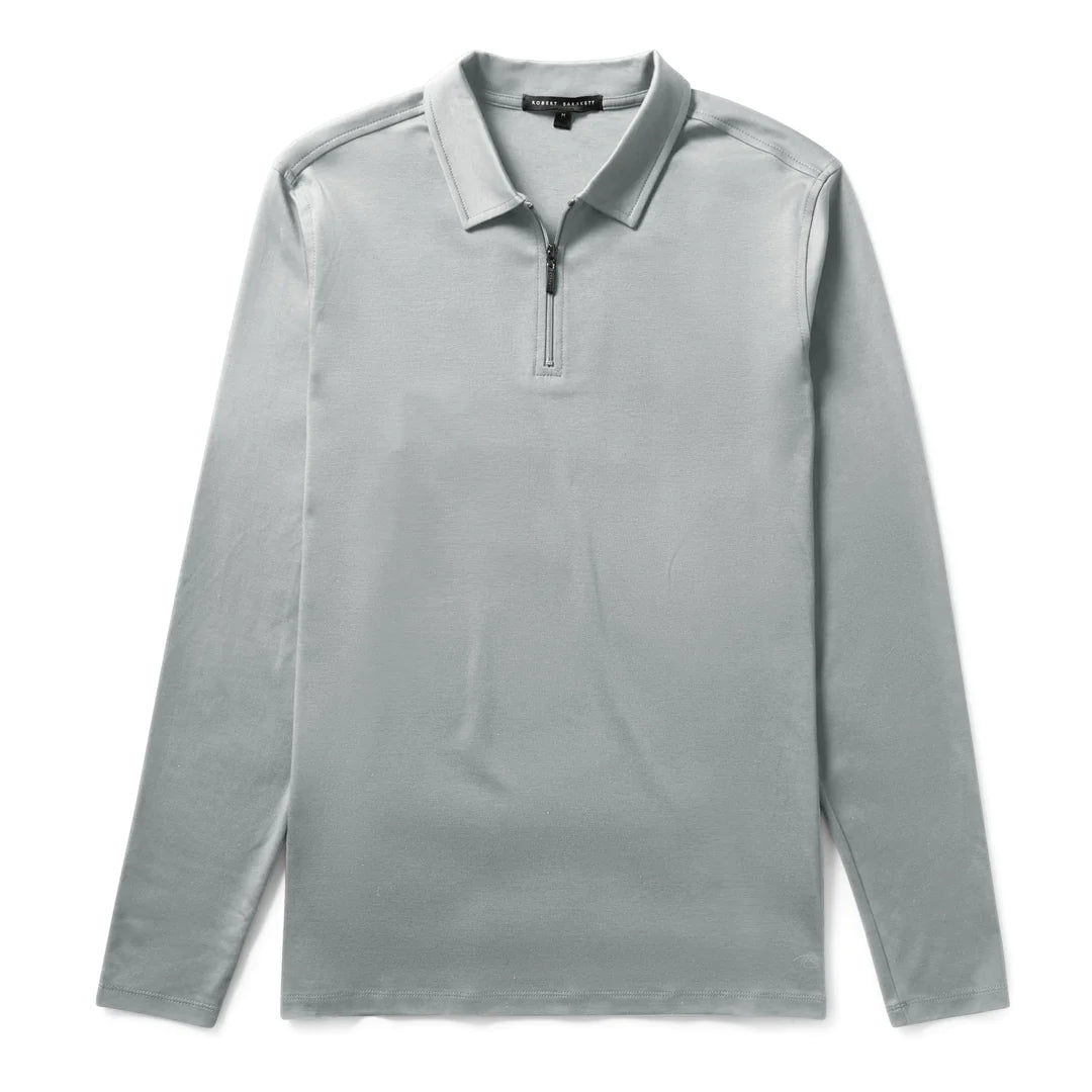 GEORGIA LS ZIP POLO - M. GREY Sporty Men's Tennis