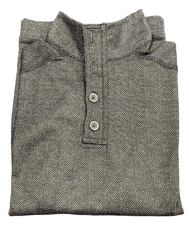 HERRINGBONE SWEATER - CHARCOAL Business